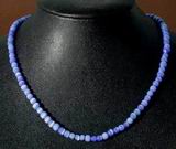 Striking Blue Catseye Bead Necklace