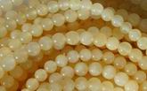 Light Yellow 4mm Chinese Jade Bead Strand