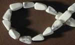 Chunky 15x8mm White Howlite  Bead Strand