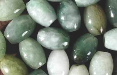 25 x 12mm Oval Chinese Jade Beads