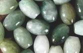 25 x 12mm Oval Chinese Jade Beads