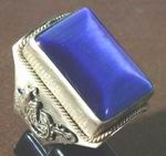 Beautiful Oriental Phoenix & Blue-Stone Ring