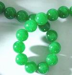 Lush Green  8mm Chinese Jade Bead Strand