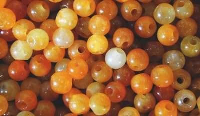100 x Chinese Yellow Jade Beads