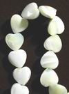 Unusual Mother of Pearl Heart Bead Strand