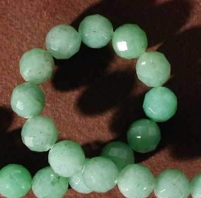 Beautiful 10mm Faceted Aventurine Bead Strand