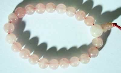 Beautiful 8mm Rose Quartz Power Bead Bracelet