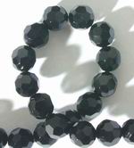 Haunting 8mm Faceted Onyx Bead Strand