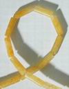 Zesty Yellow Jade Tube Beads