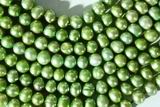 Unusual 5mm Pea-Green Pearls