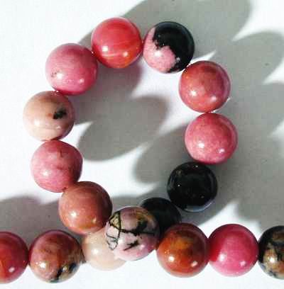 Fiery Rhodonite  Bead Strand