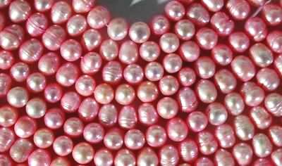 Seductive Pink 6mm Pearl Strand - Unusual