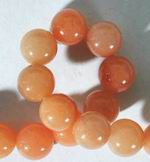 Large 10mm Peach Agate stone Bead Strands