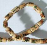 Unusual Chinese Poem Tube Bead Strand