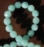 Faceted Sea-Green Amazon Jade Beads-8mm
