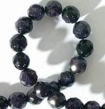 Dramatic Sparking Faceted Blue Stone Beads - 6mm or 10mm