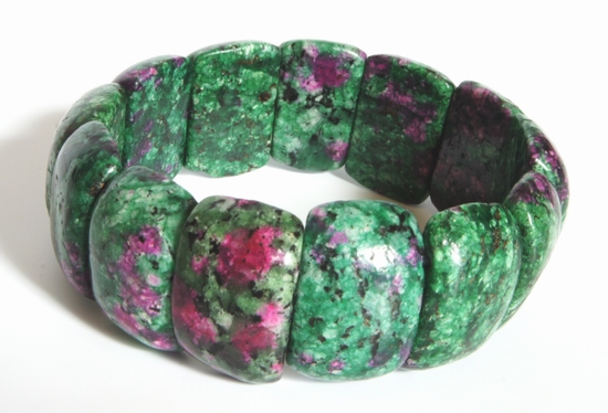 Beautiful Ruby Zoisite Half-Moon Bracelet For Lovers