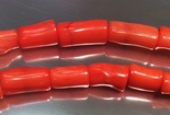 Chunky Flamingo Red Bamboo Coral Beads