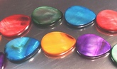 Colorful Flat Teardrop Shell Beads
