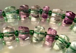 Sparkling Faceted Rainbow Flourite Diamond Beads