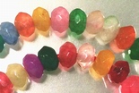 138 Faceted Rainbow Quartz Diamond Beads - 4mm x 2mm