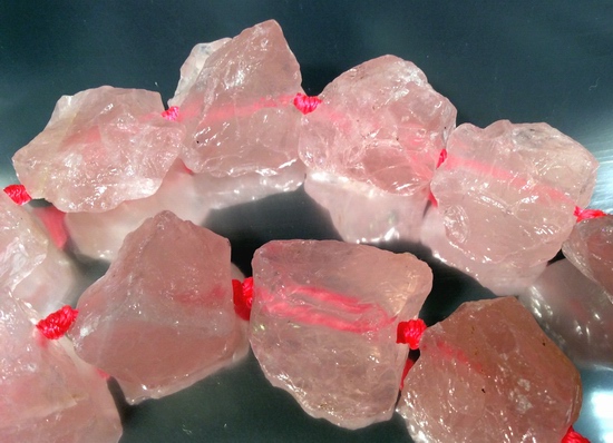 16 Dramatic Matt Rough-Cut Rose Quartz Nuggets - Large & Heavy!