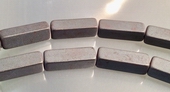 31 Sleek Matte Hematite Rectangle Beads - 13mm x 4mm