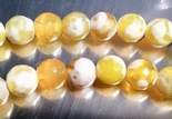 6mm Daffodil-Yellow Fire Agate Beads