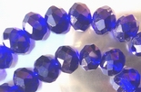 72 Faceted Deep-Blue Crystal Beads
