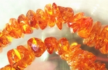 62 Golden Amber Nugget Beads - 18mm x 8mm x 7mm