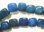 50 Deep-Blue Agate Cube Beads