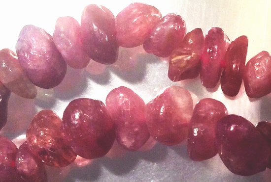 Small Mischief Pink Tourmaline Nugget Beads