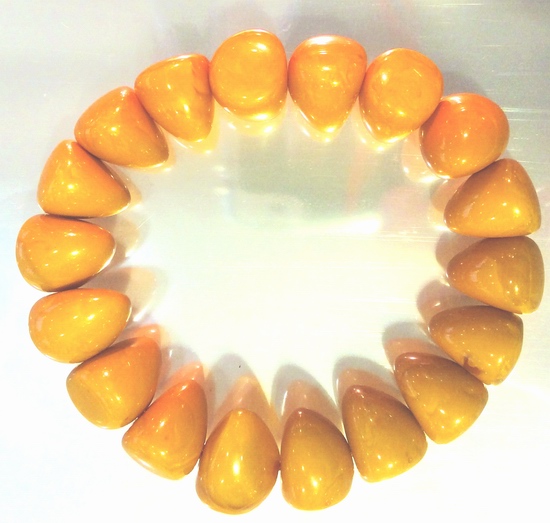 Chunky Mustard Yellow Amber Bracelet