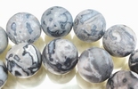 33 Cloud Grey Matte Jasper Beads - Large 12mm