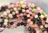 100 Natural Faceted 4mm Tourmaline Beads