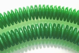 210 Heishi Forest-Green Amber Discs