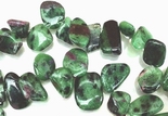 62 Affectionate Fancy Drop Ruby Zoisite Beads
