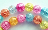 Crackle Crystal Rainbow Beads - 6mm or 8mm