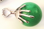 Green Jade Happy Hand Pendant