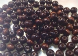 200 x 6mm Chocolate Wooden Beads
