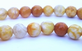 Magnificent Golden Yellow Faceted Agate Beads