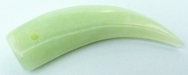 Long Pistachio-Green Jade Horn Pendant - Wicked!