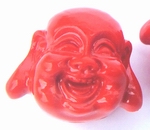 2 Lucky Cinnabar Happy Buddha Beads