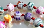 Dreamy Rainbow Summer Agate Wheel Beads