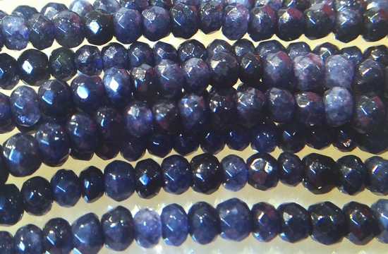 Beautiful Faceted Blue-Violet Iolite Crystal Beads