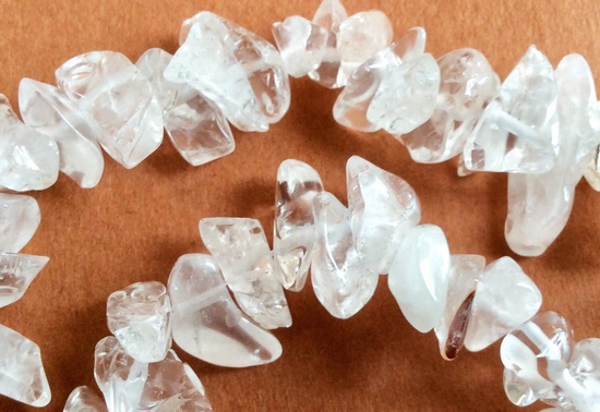 Natural Crystal Nugget Chip Beads - Long 33-inch Strand