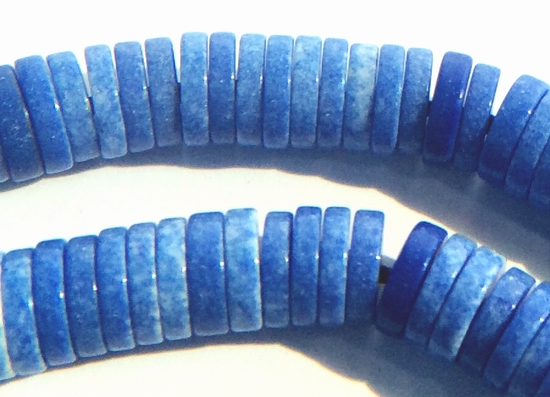 400 Cobult-Blue Ebonite Heishi Disc Beads - 4mm x 1mm