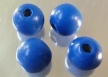 20 Large-Hole Navy-Blue 16mm Wood Beads