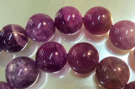 Large 14mm Grand Violet Amethyst Beads