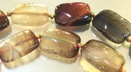 20 Enchanting Pecan-Brown Agate Pillow Beads